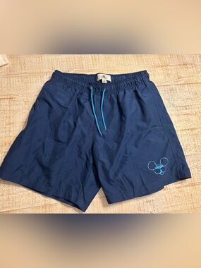 Men's Navy Swim Shorts with Mickey Mouse sz M